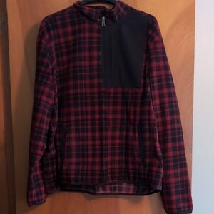 Duluth Trading Co Men's Red and Black Plaid Shirt